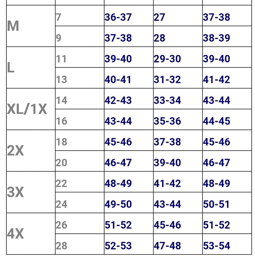 Size chart!! - Picture 2 of 2